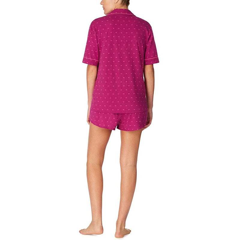 DKNY Womens Comfy Sleepwear Two-Piece Pajamas Purple XL