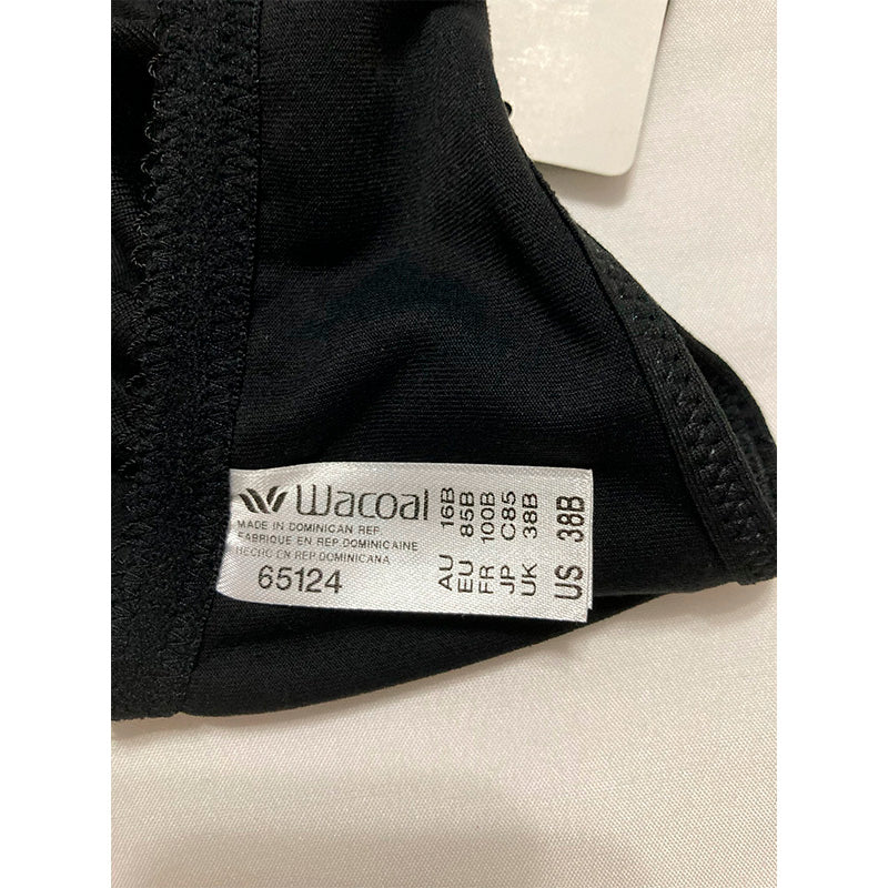 Wacoal Body Unlined Front Close Underwire Racerback Bra Black 38B