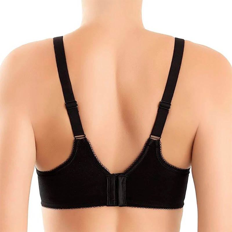 Wacoal Retro Chic Full Figure Contour Underwire Bra Black 34H