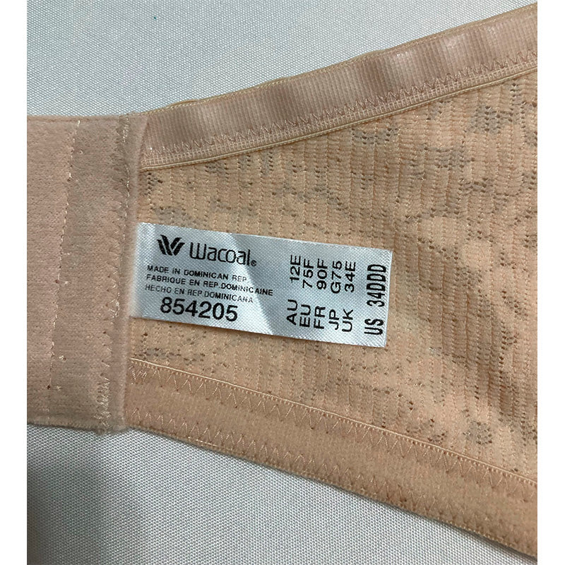 Wacoal Women's Halo Lace Strapless Bra Sand 34DDD