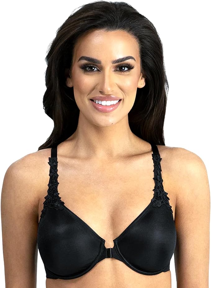 DOMINIQUE Meryl Front Closure Minimizer Racerback BLACK 42DD