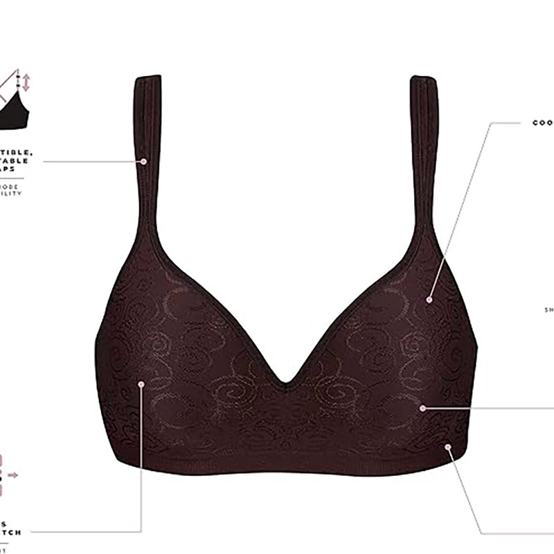 NWD BALI Women's Comfort Revolution Wirefree Bra ROSEWOOD 34C