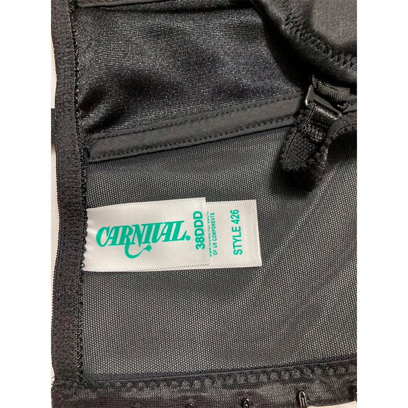 Carnival Invisible Torsolette garters Black 38DDD