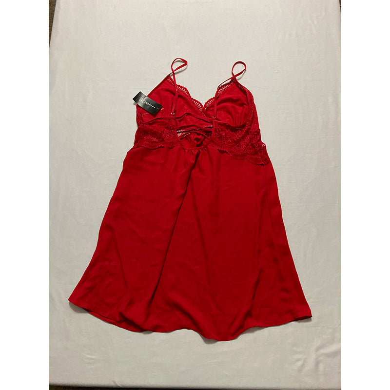 INC Lace & Chiffon Nightgown Ski Patrol M