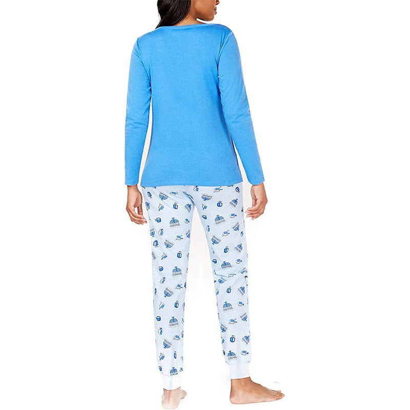 Family Pajamas Matching Love You A Latke Pajama Set Blue XXL