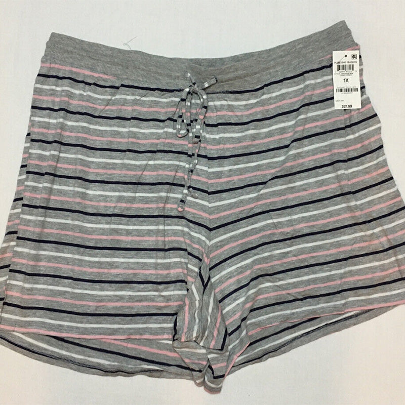 Jenni Ultra Soft Core Pajama Shorts Gray 1X