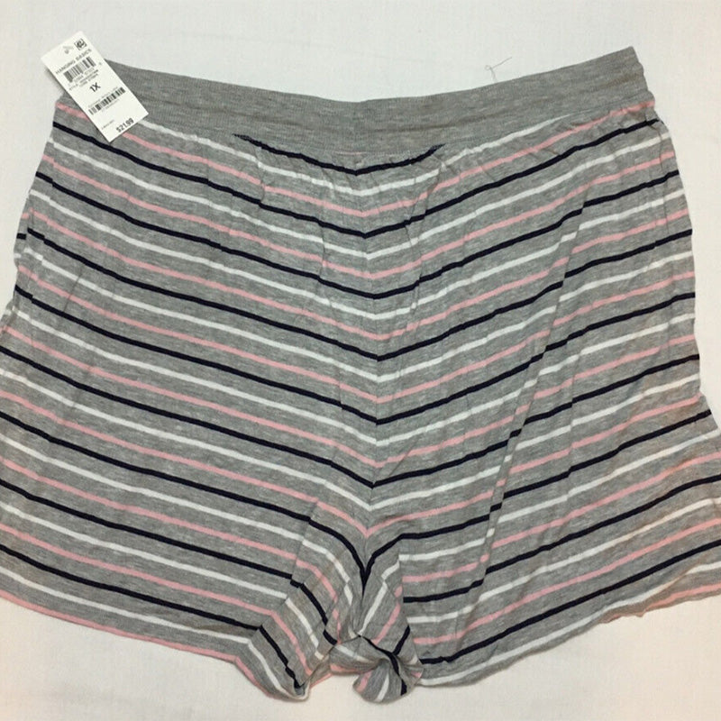 Jenni Ultra Soft Core Pajama Shorts Gray 1X