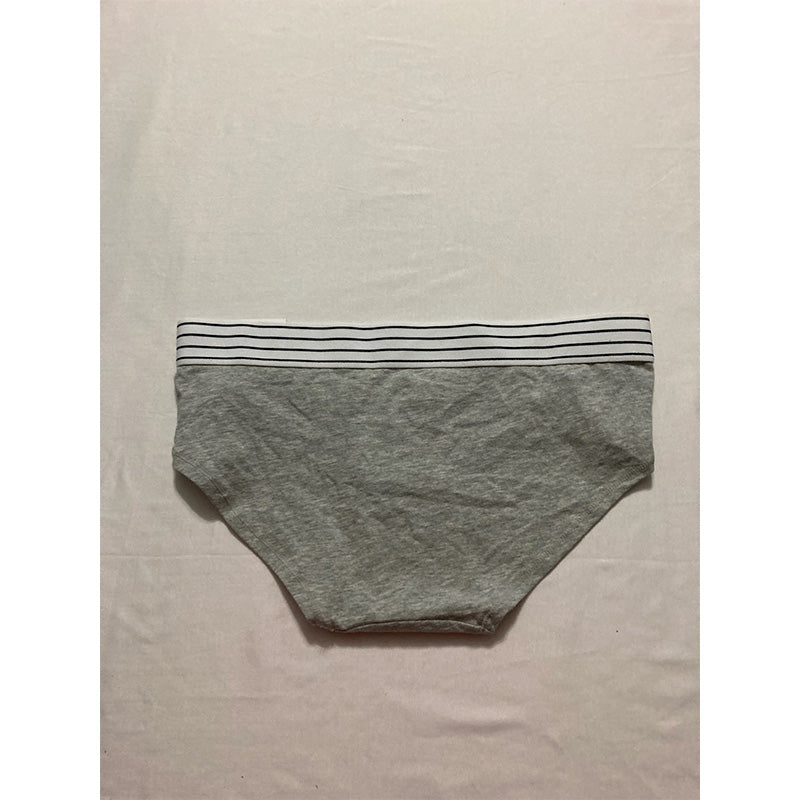 Jenni Elastic Waistband Cotton Hipster Underwear Gray Heather S