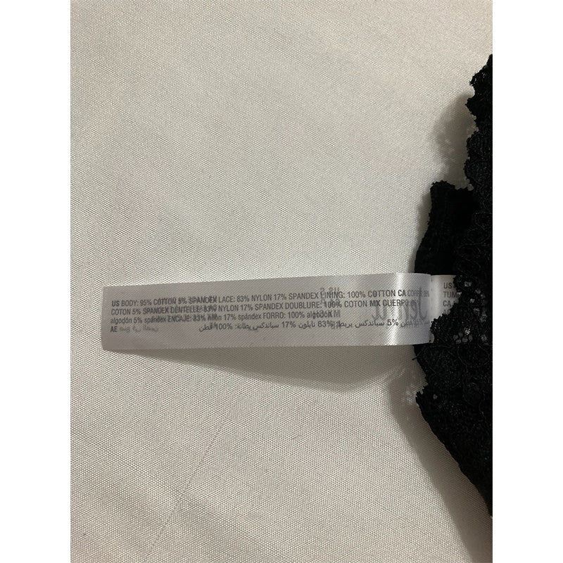 Jenni Lace Trim Hipster Underwear Black Dot S