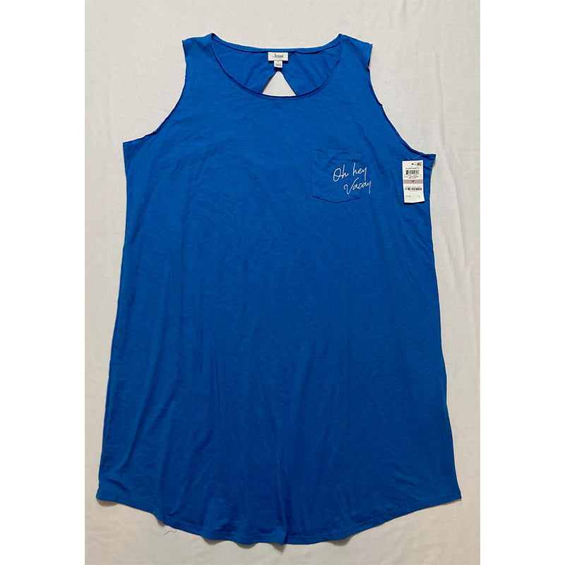 Jenni Sleepwear Nightwear Sleep Shirt Blue 1X