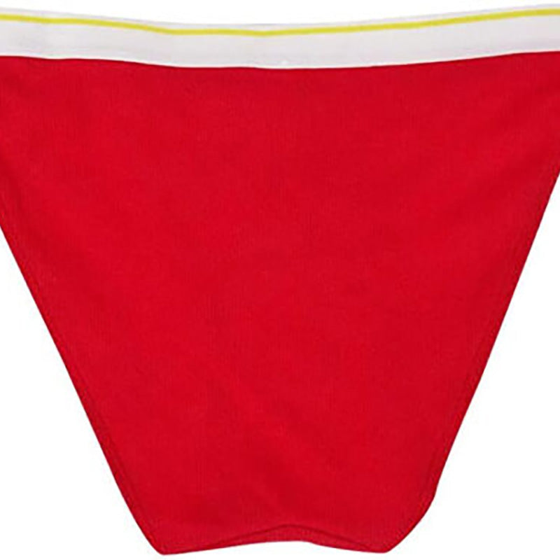 Jenni Women's Ribbed String Bikini Underwear Red 3XL
