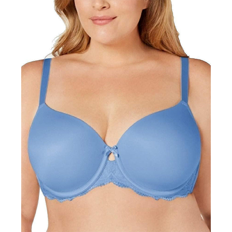 INC Plus Size Lace-Trim Balconette Bra Yacht Blue 42DD
