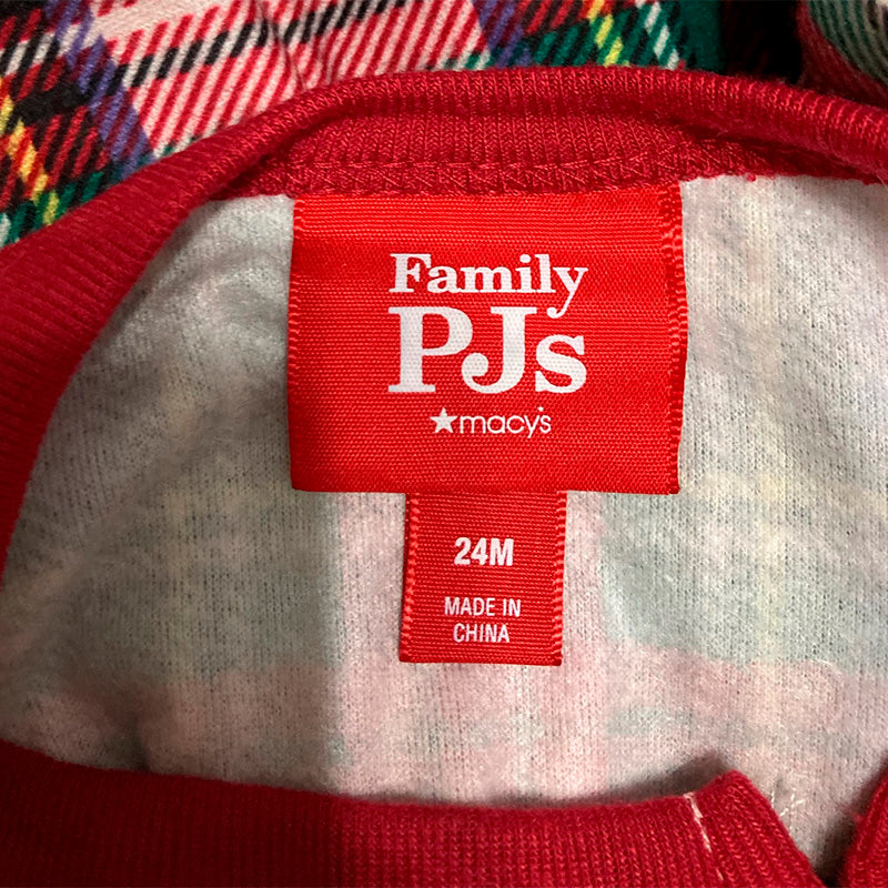 Family Pajamas Matching Stewart Plaid Pajama Sets White 24 M