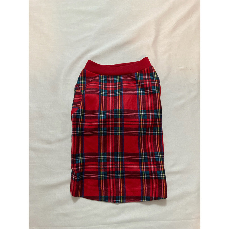 Family PJs Holiday Plaid Dog Pajamas S