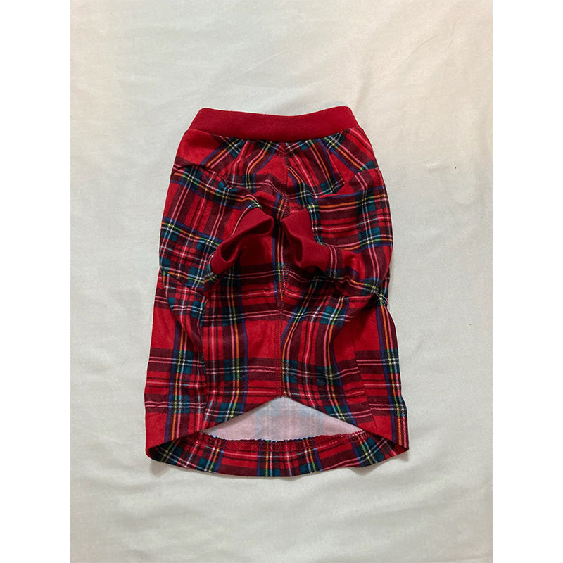 Family PJs Holiday Plaid Dog Pajamas S