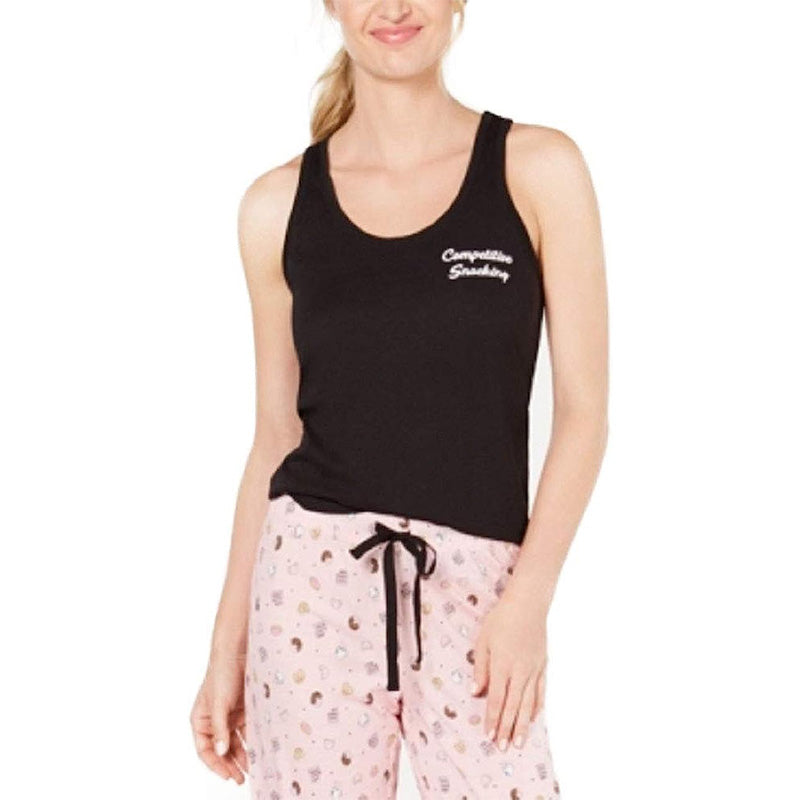 Jenni Only Sleep Tank Top with Keyhole Back Black XL