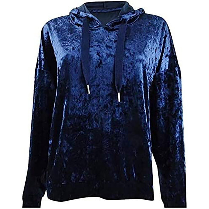 Alfani Velvet Sleep Hoodie, Midnight Velvet Blue XL