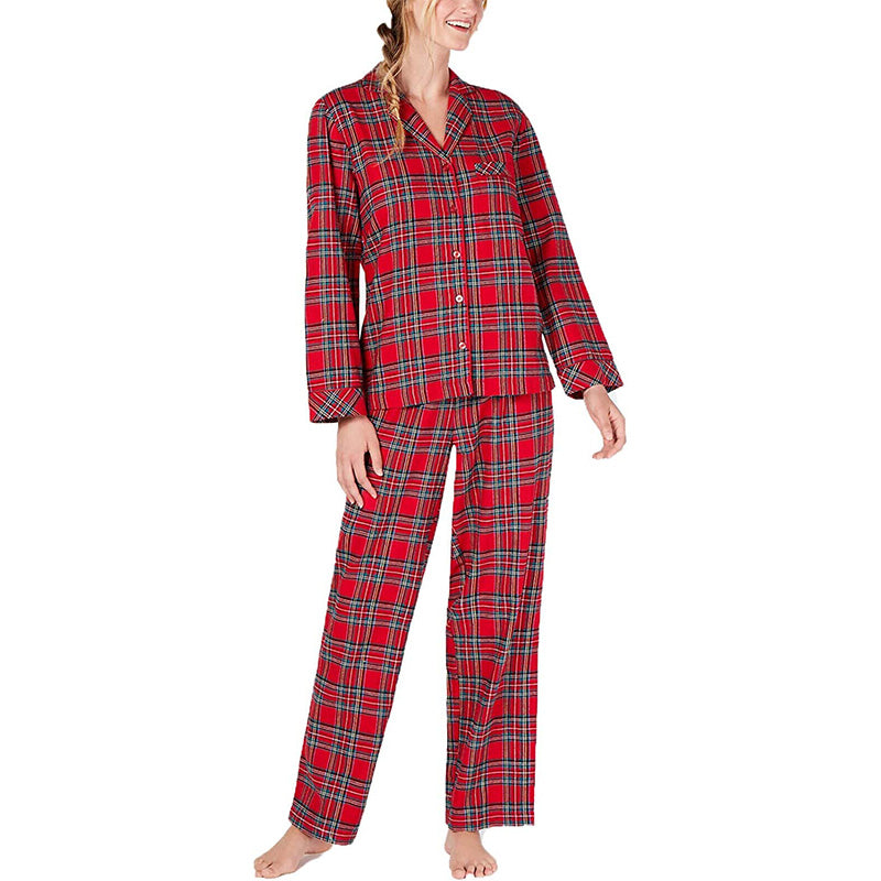 Family Pajamas Matching Family PJs Holiday Plaid Pajama Set Red M