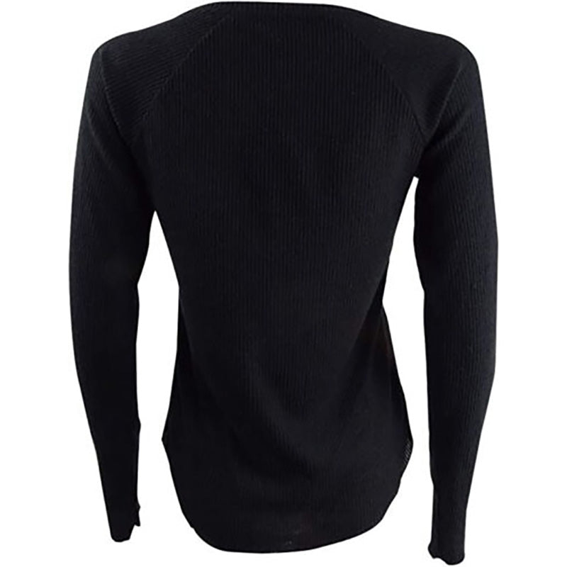 Jenni Ribbed Knit Only Pajama Top Black XS
