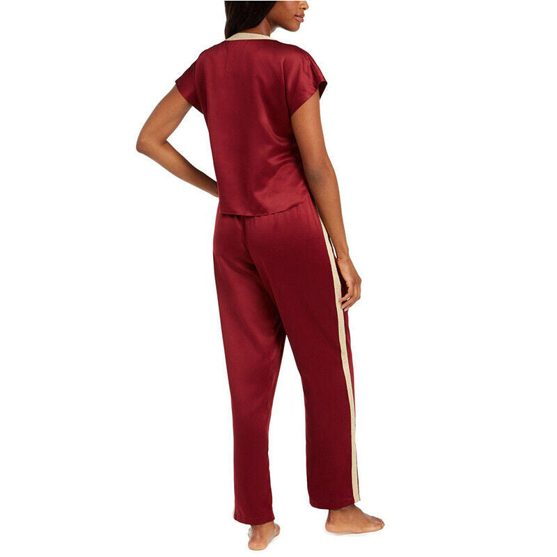 INC Metallic-Trim Pajama Set Cherry Pie XL