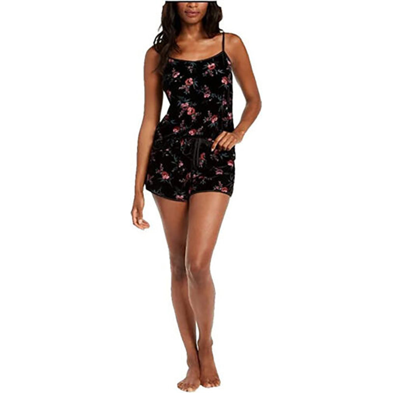 INC Floral-Print Burnout Pajama Set Black S