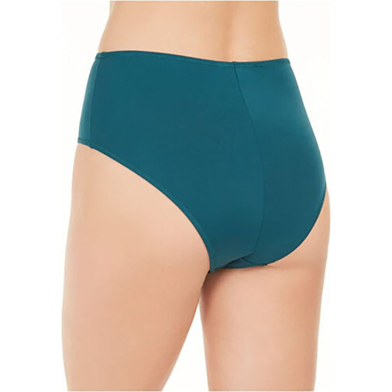 INC Womens High-Waist Mesh Inset Brief Panty Green S