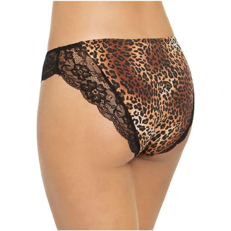 INC Lace-Trim Leopard-Print Bikini Underwear M