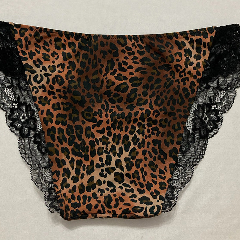 INC Lace-Trim Leopard-Print Bikini Underwear M