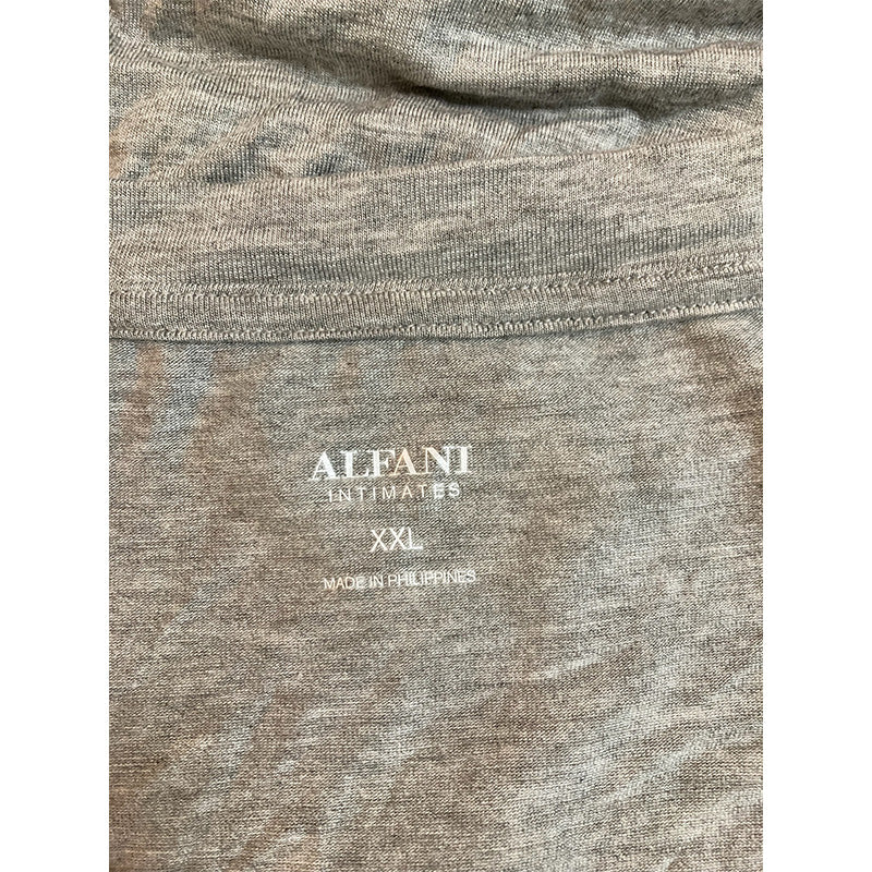 Alfani Essentials Ultra-Soft Knit Only Pajama Top Grey 2XL