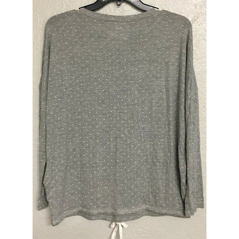 Alfani Okeo-Tex Tie-Waist Only Sleep Top Gray S