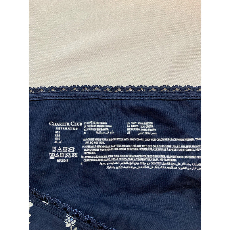 Charter Club Everyday Cotton Bikini Underwear Navy L