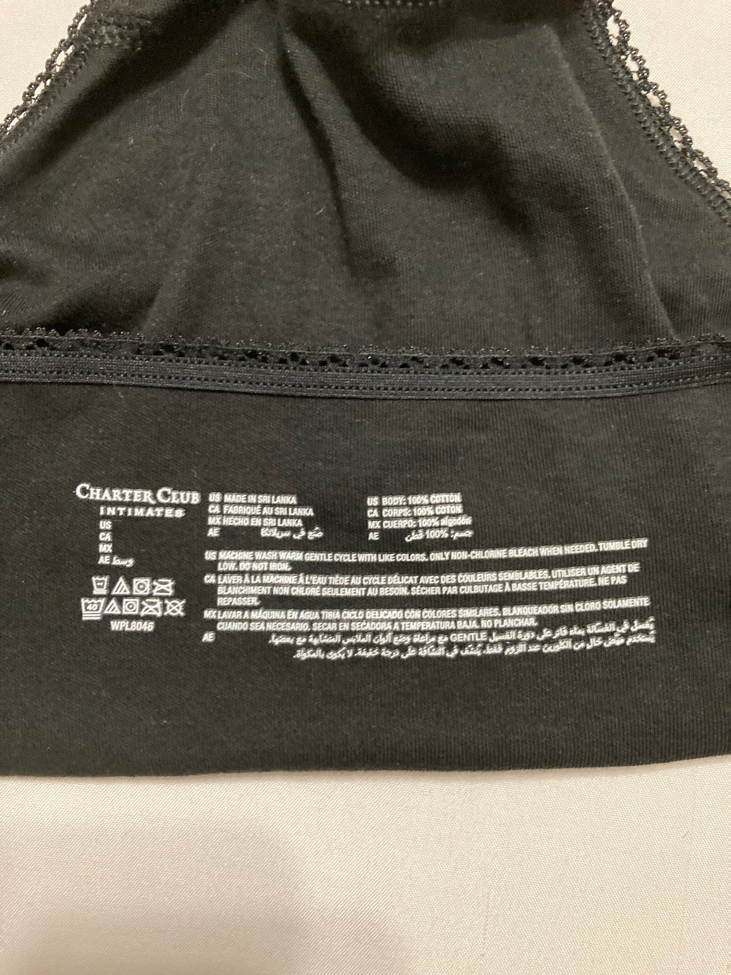 Charter Club Everyday Cotton Bikini Underwear Black