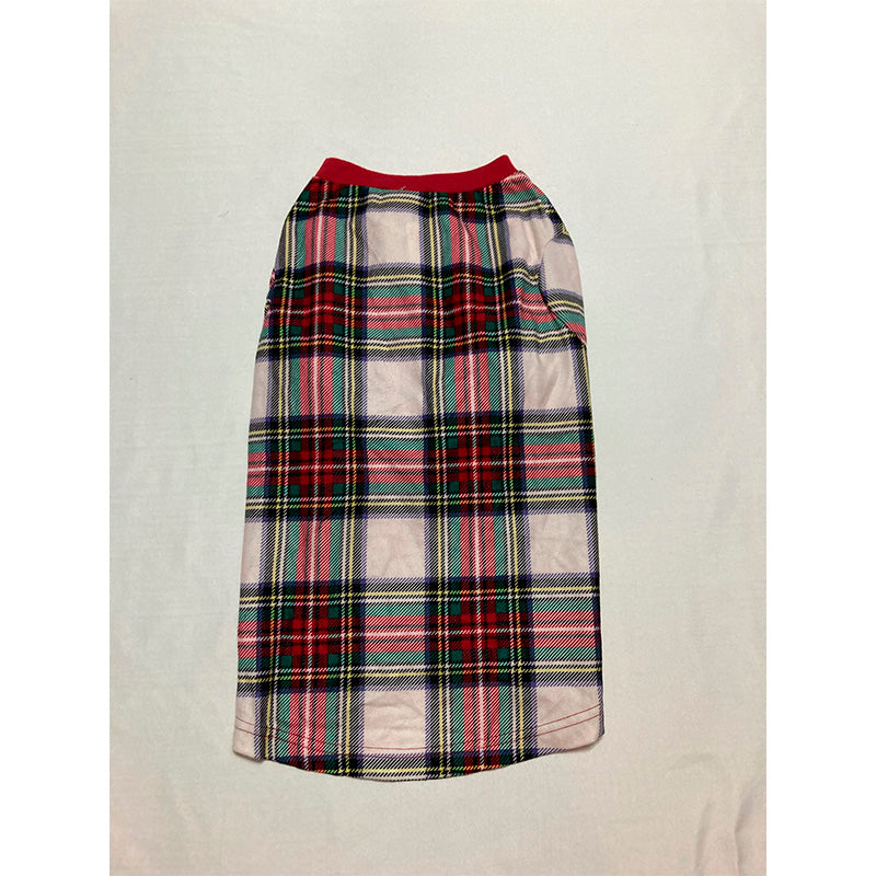 Family Pajamas Christmas Plaid Notched Collar Flannel Pajama Set Dog Stewart Plaid L