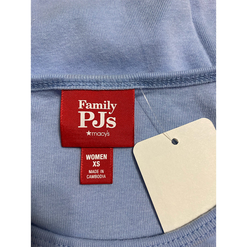 FAMILY PJs Intimates 2 Pack Blue Set Plaid Pajamas XS
