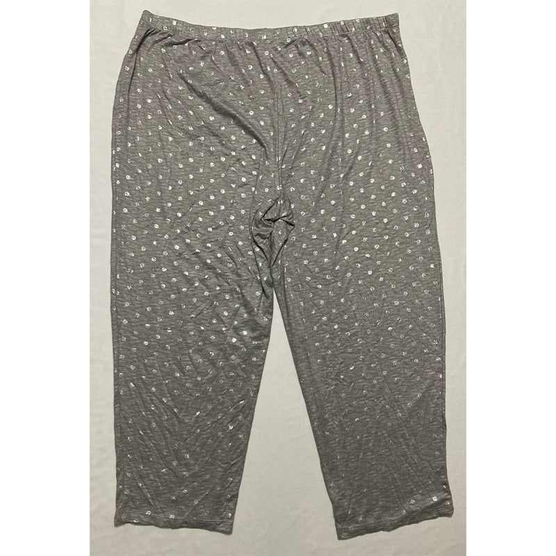 Charter Club Plus Size Soft Knit Pajama Set Grey 2X