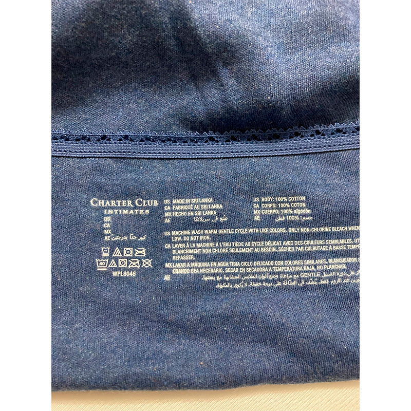 Charter Club Everyday Cotton Bikini Underwear Galaxy Blue S