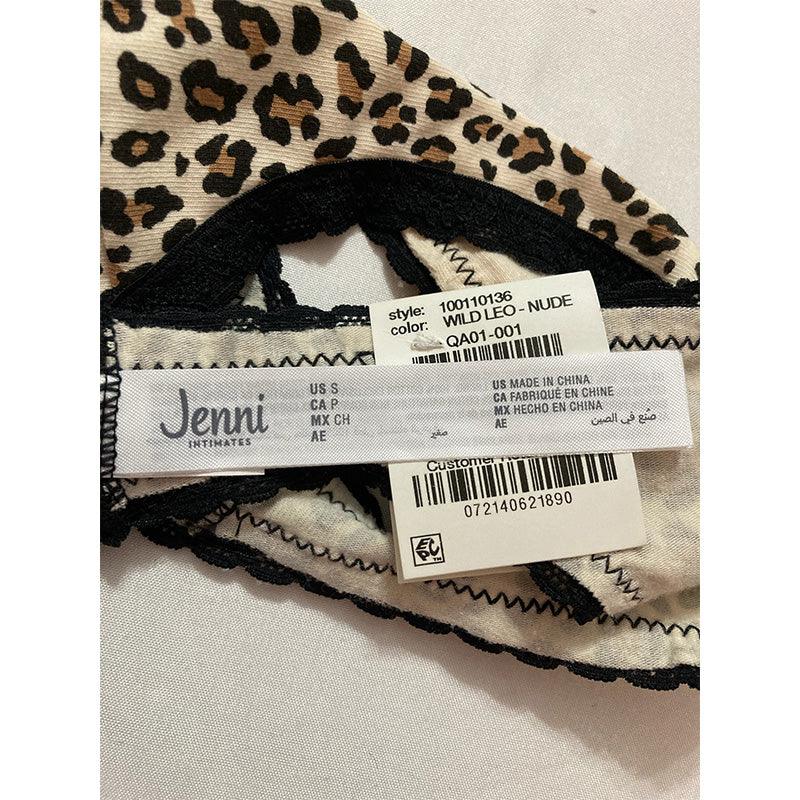 Jenni Lace Trim Bikini Underwear Wild Leo S