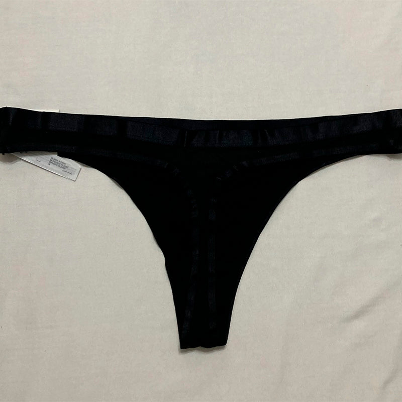 Jenni Lace-Trim Thong Black