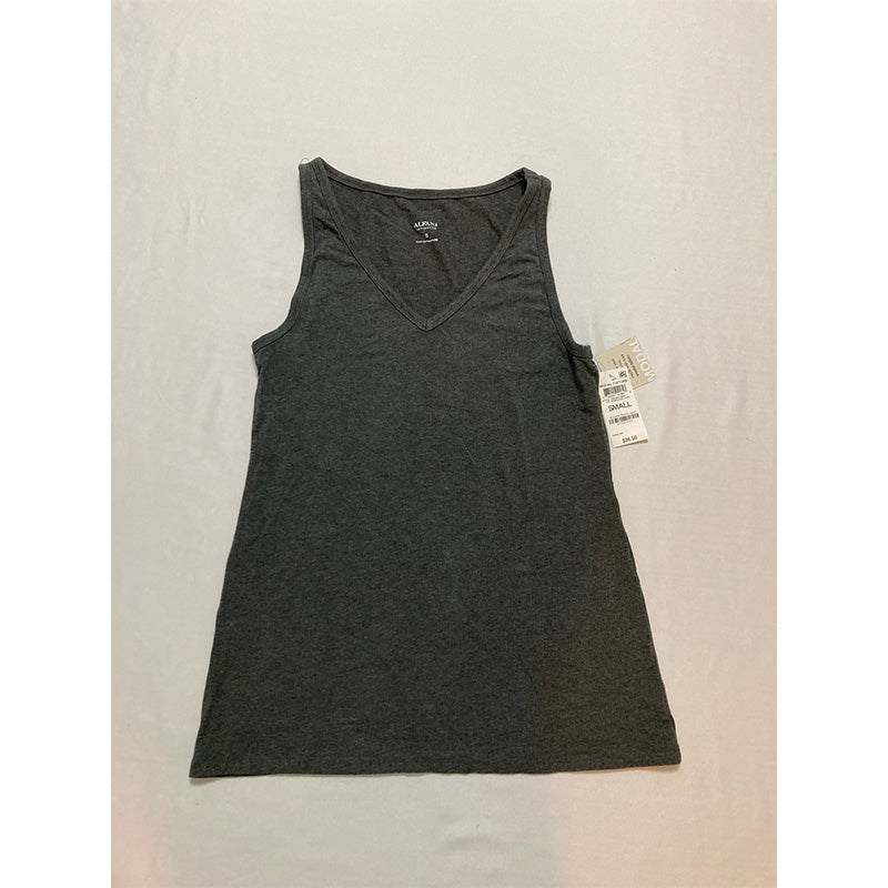 Alfani Ultra Soft Modal Tank Top Heather Charcoal S