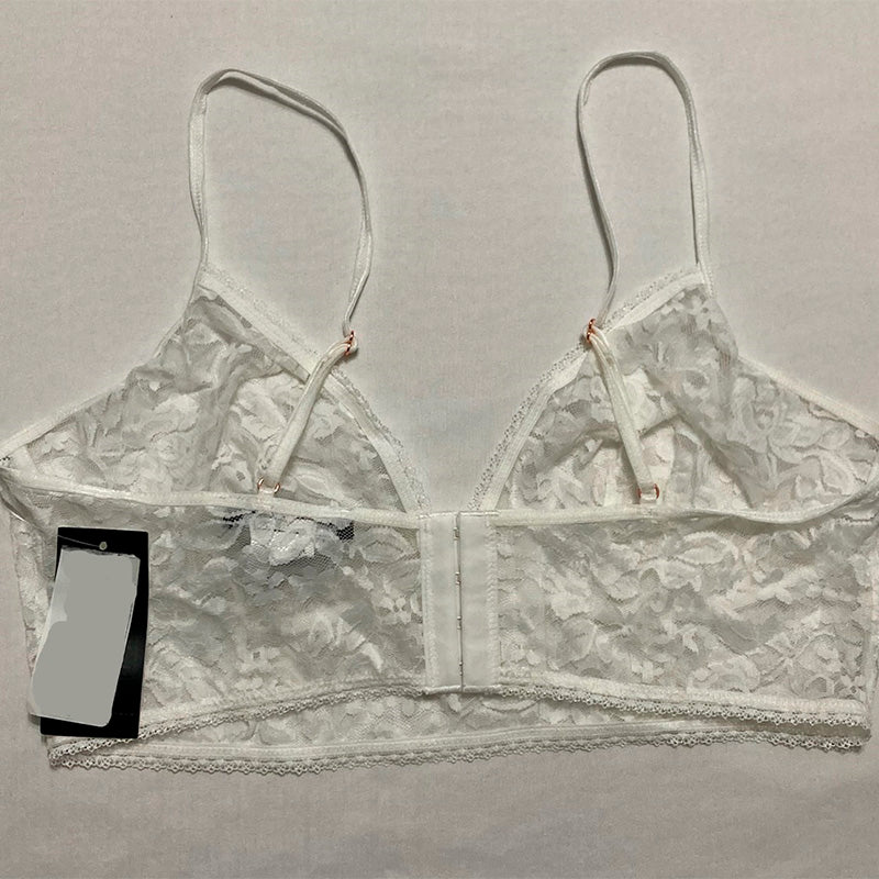 INC Intimates Floral Bralette Bra White L