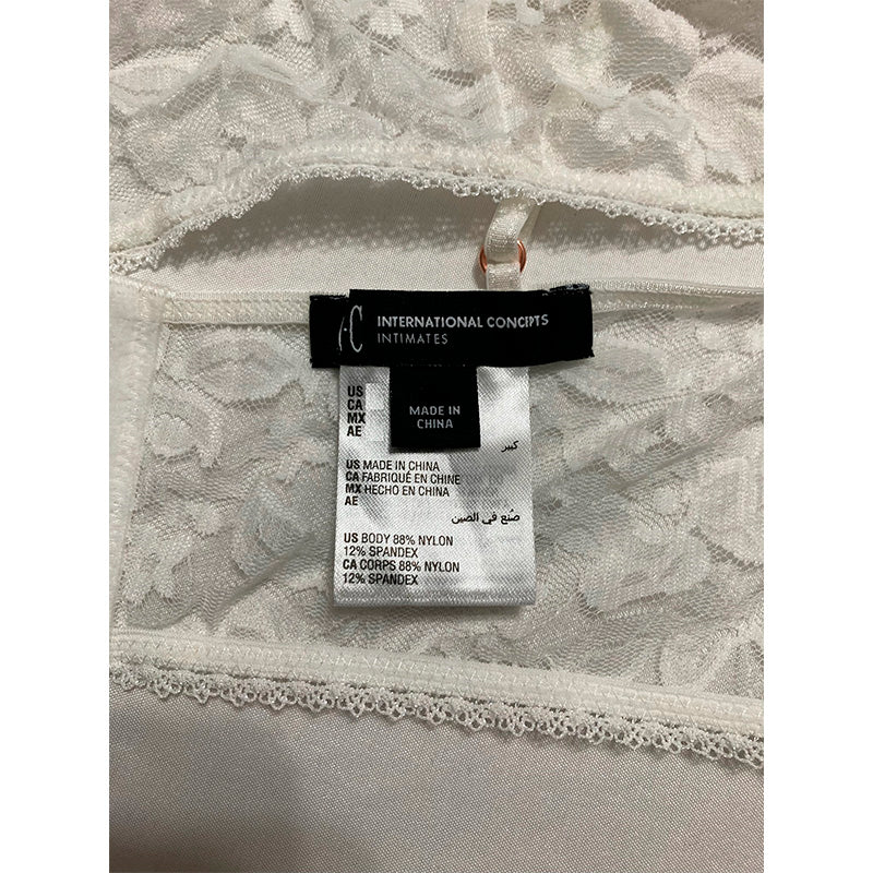 INC Intimates Floral Bralette Bra White L