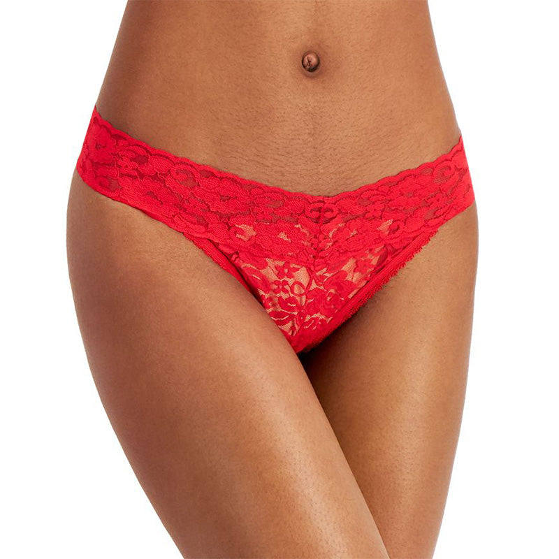 INC International Concepts Lace Thong Underwear Lingerie Red L