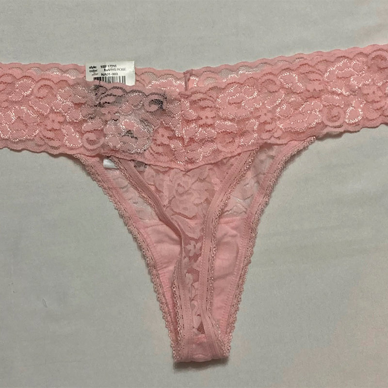 INC Lace-Trim Thong Underwear Marys Rose XL