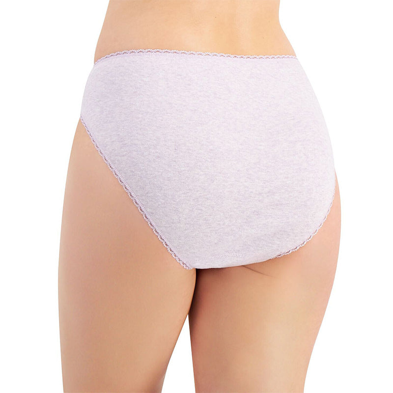 Charter Club Everyday Cotton High-Cut Brief Purple S