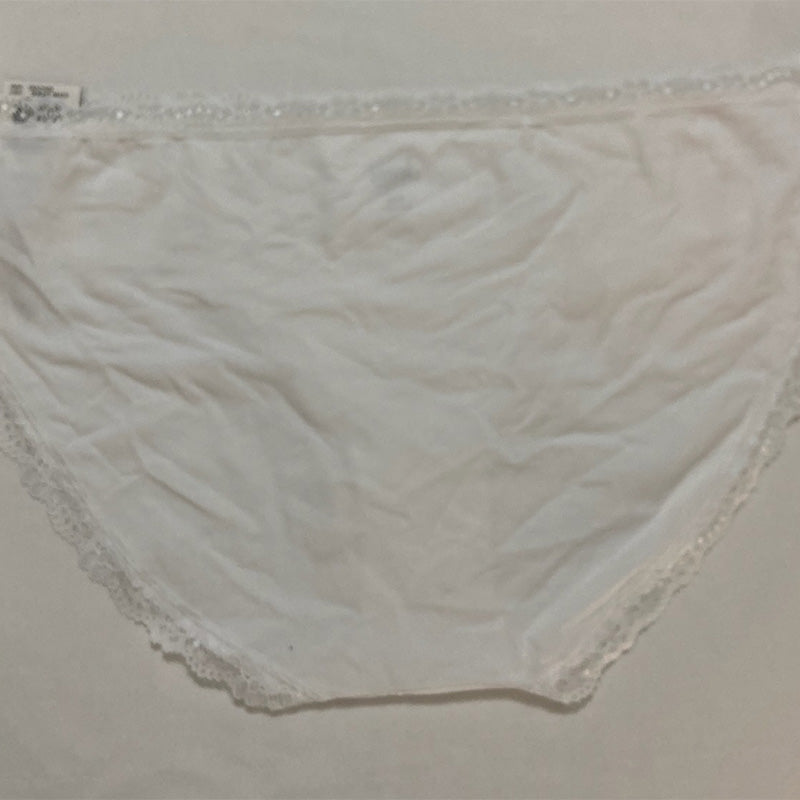 Jenni Lace Trim Hipster Underwear Bright White 2XL