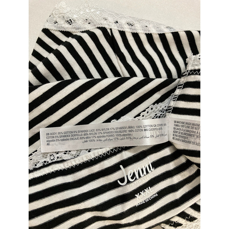 Jenni Lace Trim Hipster Underwear Feeder Stripe 3XL