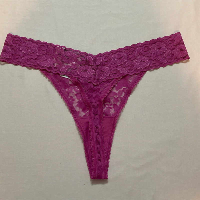 INC International Concepts Lace Thong Underwear Lingerie Dutch Pink XL