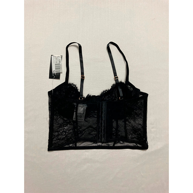 INC Lace Bustier Lingerie Black M