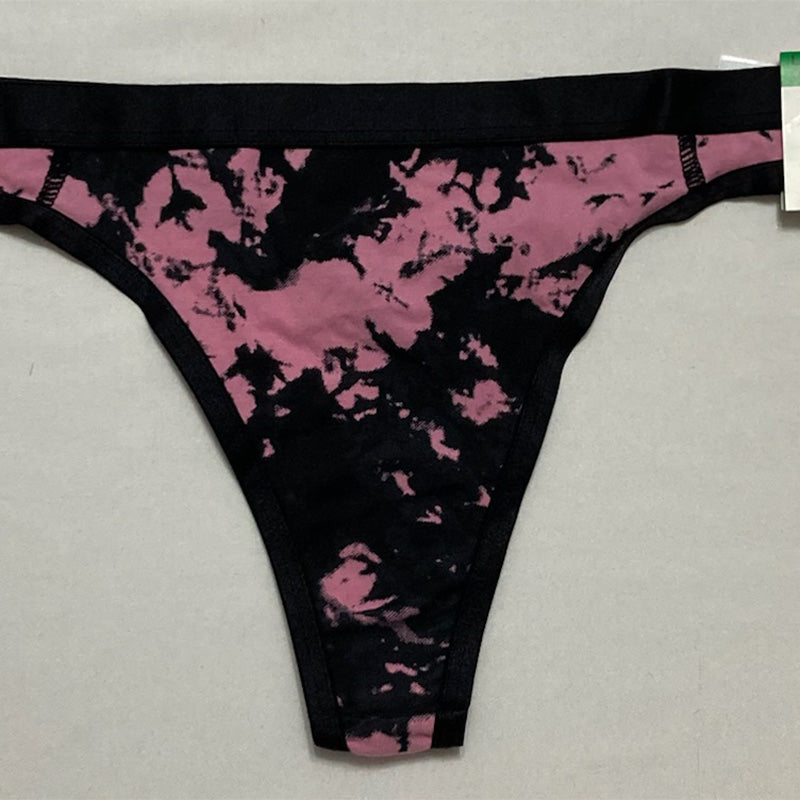 Jenni Women's Thong Pink Tiedye L