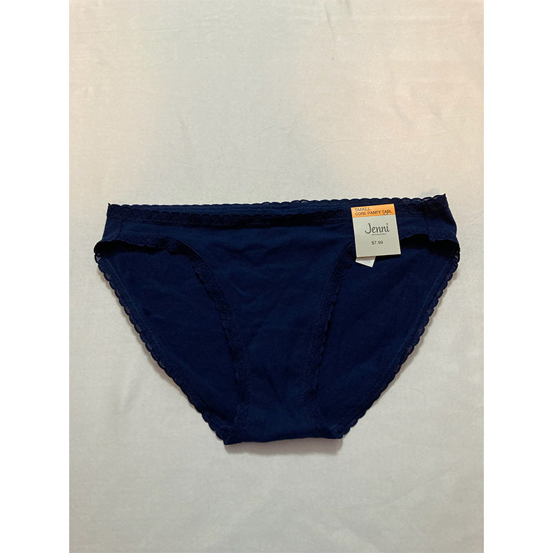 Jenni Lace Trim Bikini Underwear Navy S